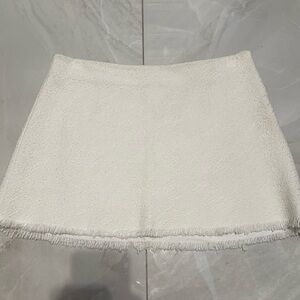 Zara cream high waisted skirt